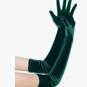 Velvet Tea Party Elbow Gloves